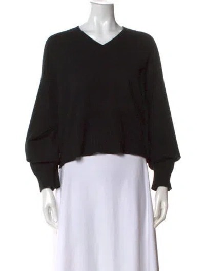 Pre-owned Loulou Studio Cashmere V-neck Sweater In Black