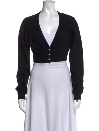 Pre-owned Loulou Studio Cashmere V-neck Sweater In Black