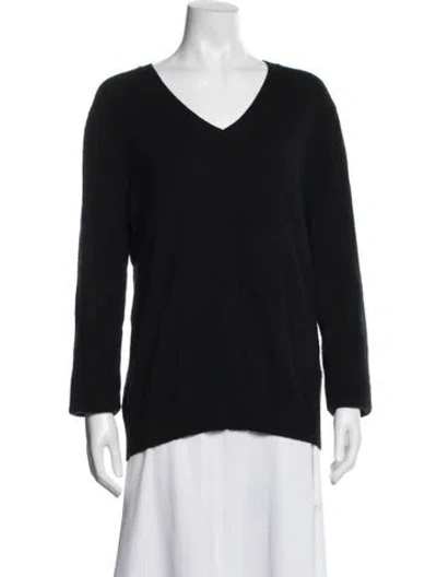 Pre-owned Loulou Studio Cashmere V-neck Sweater In Blue