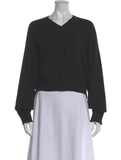 Pre-owned Loulou Studio Cashmere V-neck Sweater In Gray