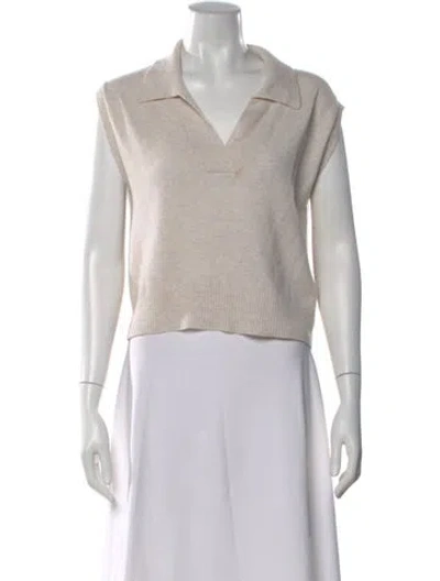 Pre-owned Loulou Studio Cashmere V-neck Sweater In Gray