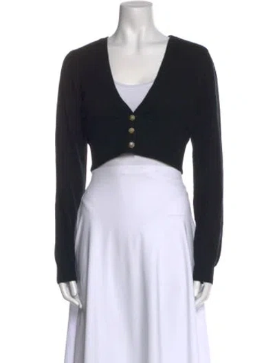 Pre-owned Loulou Studio Cashmere V-neck Sweater W/ Tags In Black