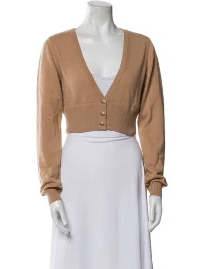Pre-owned Loulou Studio Cashmere V-neck Sweater W/ Tags In Neutral