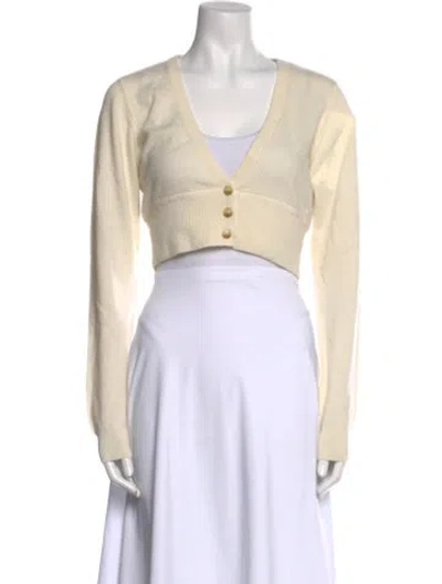 Pre-owned Loulou Studio Cashmere V-neck Sweater W/ Tags In Neutral