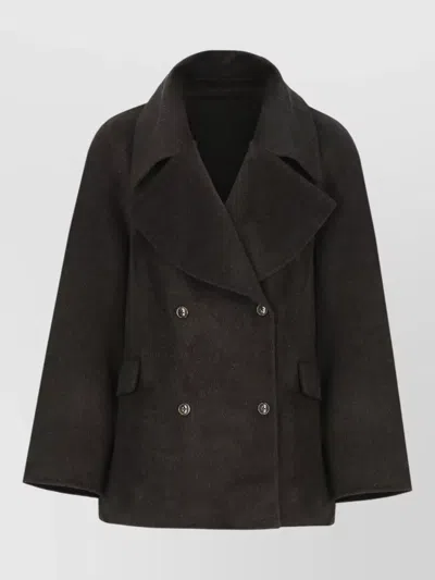 Loulou Studio Cashmere Wool Oversized Double-breasted Jacket In Brown