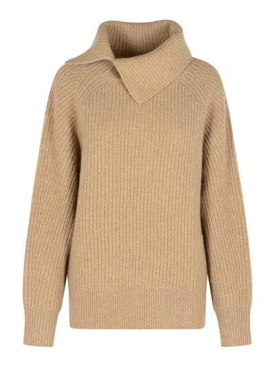 Loulou Studio Cecil Beige Cashmere Sweater In Neutral