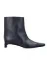 Loulou Studio 30mm Celine Leather Ankle Boots In Black