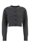 Loulou Studio Loulou Charcoal Cashmere Zephir Cardigan In Gray