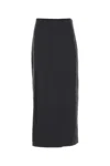 Loulou Studio Charcoal Stretch Wool Samos Skirt In Black