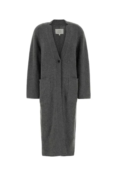 Loulou Studio Charcoal Wool Blend Smet Cardigan In Gray