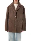 Loulou Studio Shearling Lapin Collar Jacket