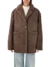 Loulou Studio Shearling Lapin Collar Jacket