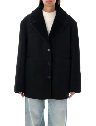Loulou Studio Black Cirebo Shearling Jacket
