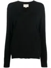 Loulou Studio Serafini Cashmere V-neck Sweater In Black