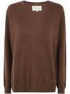 Loulou Studio Classic Col V In Brown