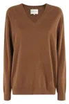 Loulou Studio Classic Col V In Mocha