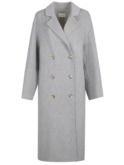 Loulou Studio Borneo Wool Coat In Grey