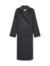 Loulou Studio Borneo Double Breast Wool Long Coat In Grigio