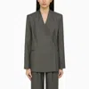Loulou Studio Sandyato Single-breasted Grey Viscose Blazer In Grey