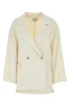 Loulou Studio Loulou Ivory Wool Blend Gary Coat In White