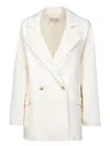 Loulou Studio Loulou Ivory Wool Blend Gary Coat In White