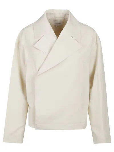 Loulou Studio Coen Short Spring Jacket In Beige