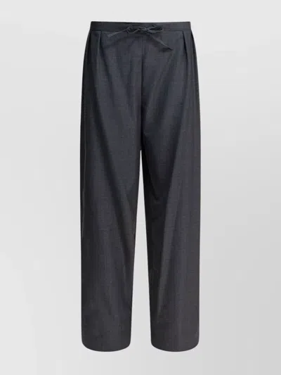 Loulou Studio Comfortable Trousers Pleated Front Design In Blue