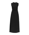 Loulou Studio Copan Cutout Sleeveless Satin Midi Dress In Black