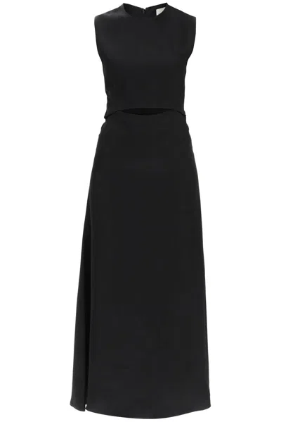 LOULOU STUDIO COPAN CUT-OUT MIDI DRESS