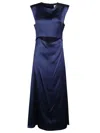Loulou Studio Copan Cut-out Midi Dress In Navy
