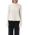 Loulou Studio Cashmere Crewneck Sweater In White