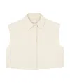 Loulou Studio Cotton-blend Cropped Shirt In White