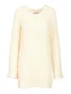 Loulou Studio Cotton Mini Dress In Neutral