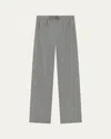 Loulou Studio Cove Pleated Elastic Waistband Wool Pants In Anthracite