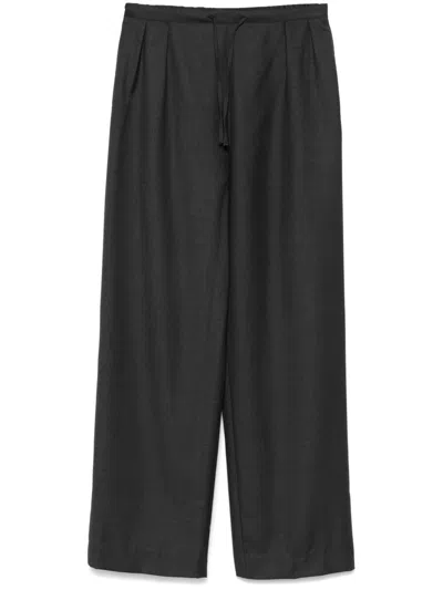 Loulou Studio Cove Straight-leg Trousers In Grey