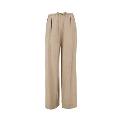 Loulou Studio 'cove' Wool Pants In Beige