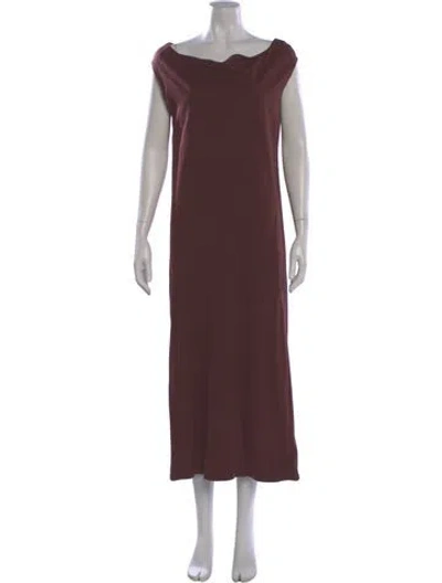 Pre-owned Loulou Studio Cowl Neck Long Dress In Burgundy