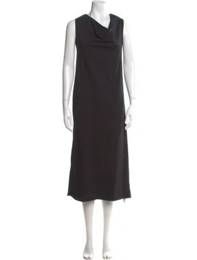 Pre-owned Loulou Studio Cowl Neck Long Dress In Gray