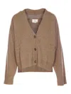 Loulou Studio Beige Kaia Cardigan Buttons Closure In Multi