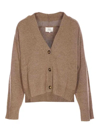 Loulou Studio Beige Kaia Cardigan Buttons Closure In Multi