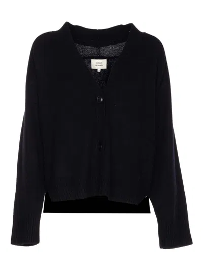 Loulou Studio Black Kaia Cardigan Buttons Closure