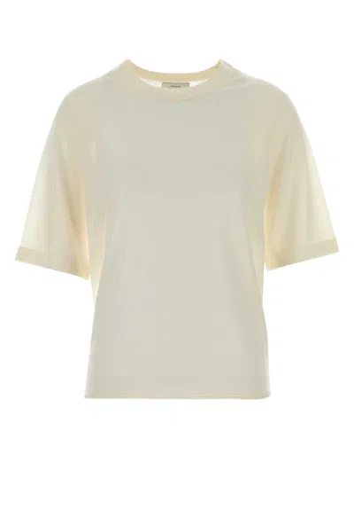 Loulou Studio Cream Cashmere Nala T-shirt In White