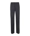 Loulou Studio High Waist Wide-leg Trousers With Belt Loops In Black