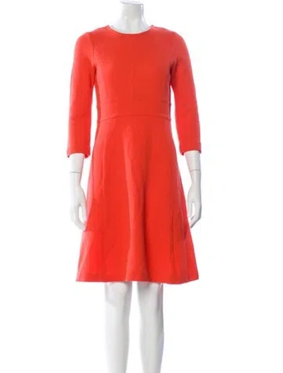 Pre-owned Loulou Studio Crew Neck Knee-length Dress In Orange
