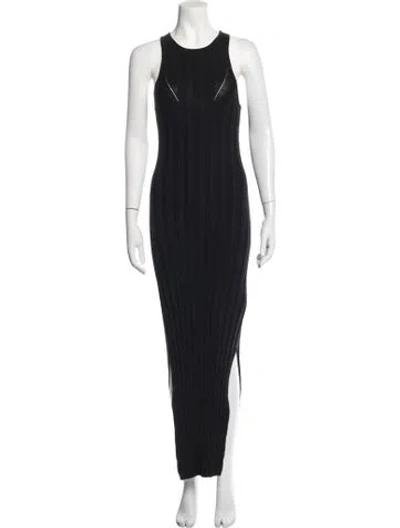 Pre-owned Loulou Studio Crew Neck Long Dress In Blue