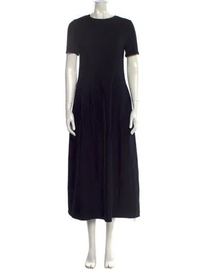 Pre-owned Loulou Studio Crew Neck Long Dress W/ Tags In Black