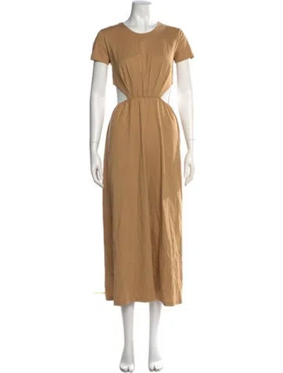 Pre-owned Loulou Studio Crew Neck Long Dress W/ Tags In Neutral