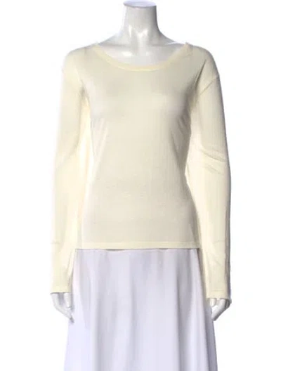 Pre-owned Loulou Studio Crew Neck Long Sleeve Top W/ Tags In Neutral