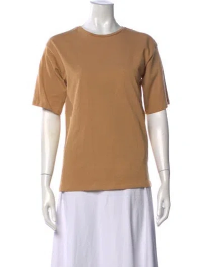 Pre-owned Loulou Studio Crew Neck Short Sleeve T-shirt In Brown