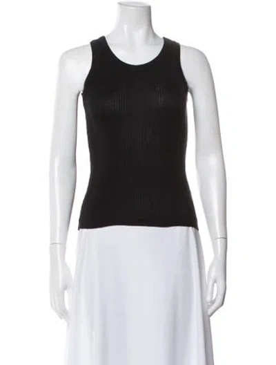 Pre-owned Loulou Studio Crew Neck Sleeveless Top In Black